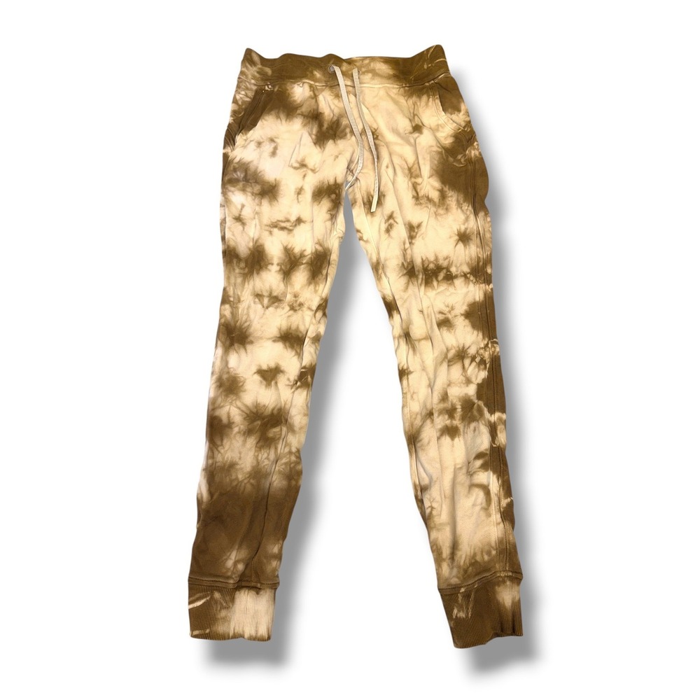 Lululemon Scuba High-Rise Jogger Womens 6 Marble Dye Brown Cream Tie Dye